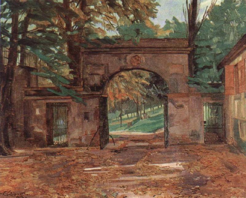 Wilhelm Trubner Neuburg Gates Norge oil painting art
